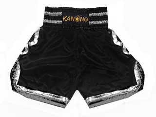 拳擊 褲 : KNBSH-201-黑色-銀色
